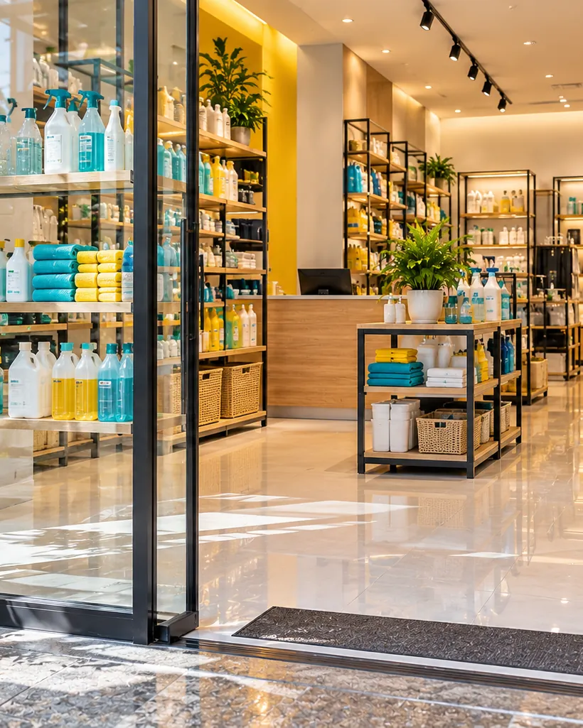 Produtos de limpeza para comércios